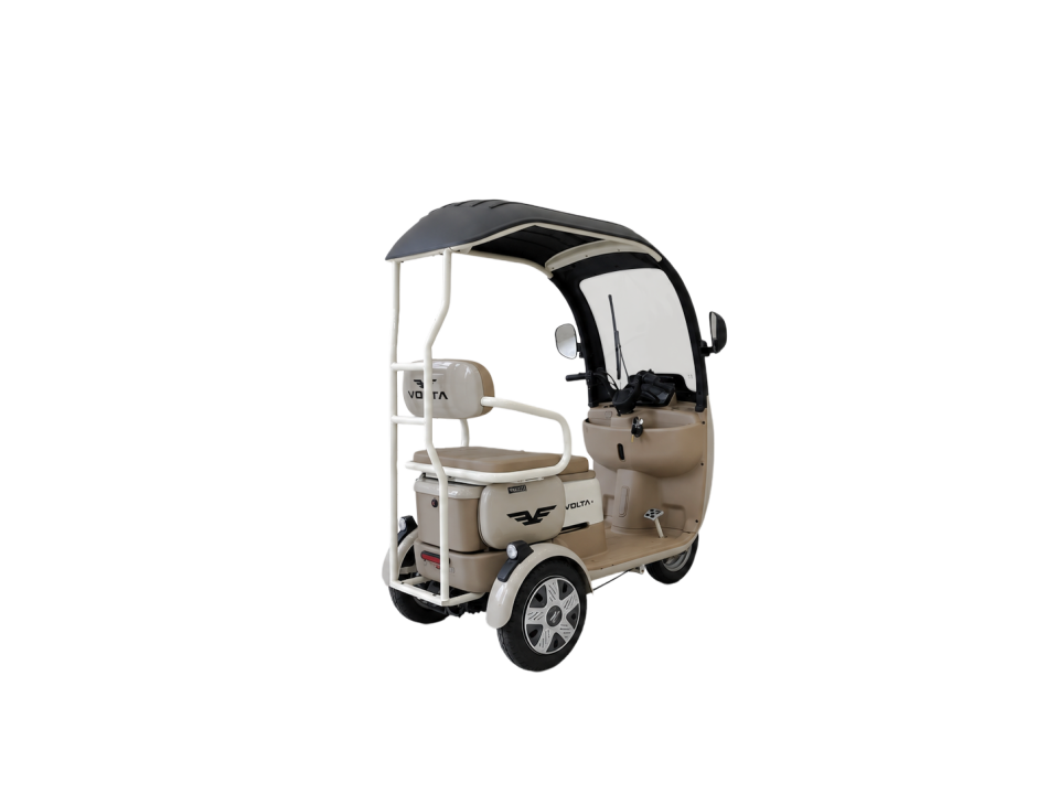 VM2 Üç Tekerlekli Elektrikli Motosiklet Krem