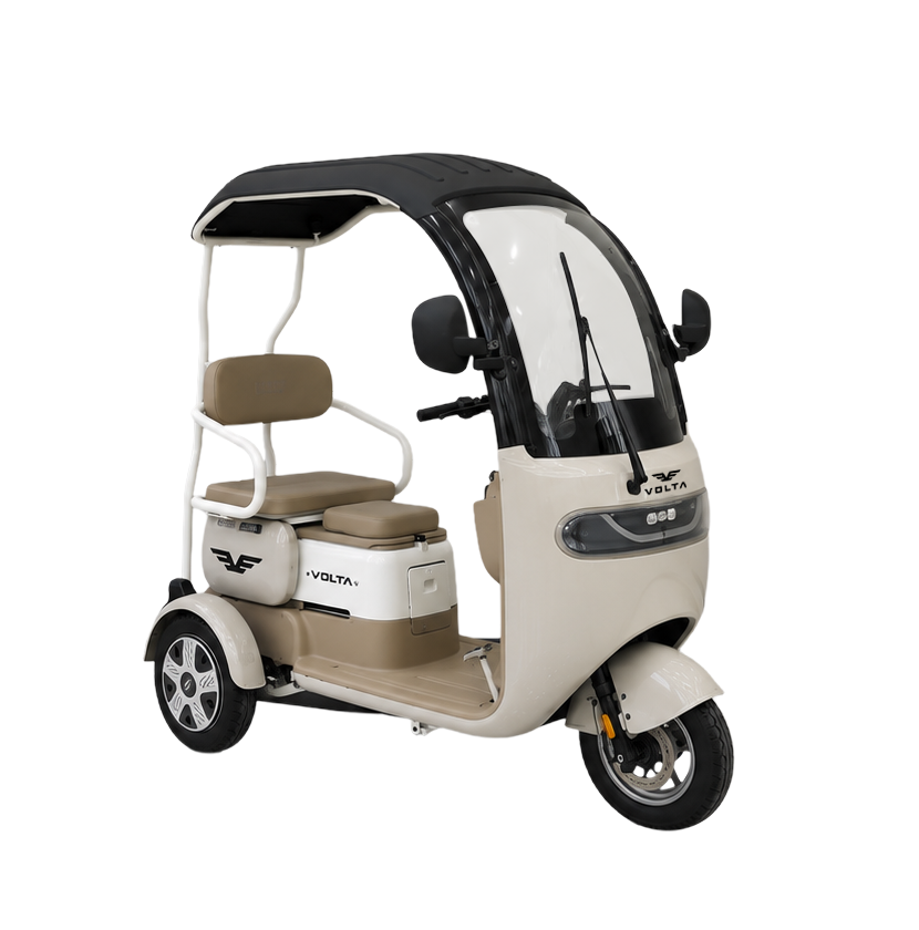 VM2 Üç Tekerlekli Elektrikli Motosiklet Krem