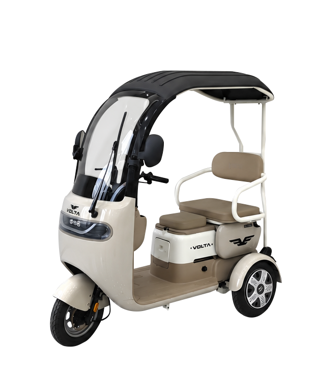 VM2 Üç Tekerlekli Elektrikli Motosiklet Krem